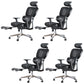 Modern Ergonomic Office Chair Adjustable Seat Height Desk Chair with Wheels Black-Gray 4 Piece Set With Footrest Clearhalo 'furn' 'furn_office_chair' 'Furniture' 'Office Chairs' 'Office Furniture' 'office_chair' 7383964