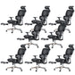 Modern Ergonomic Office Chair Adjustable Seat Height Desk Chair with Wheels Black-Gray 8 Piece Set With Footrest Clearhalo 'furn' 'furn_office_chair' 'Furniture' 'Office Chairs' 'Office Furniture' 'office_chair' 7383966