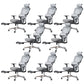 Modern Ergonomic Office Chair Adjustable Seat Height Desk Chair with Wheels Light Gray 8 Piece Set With Footrest Clearhalo 'furn' 'furn_office_chair' 'Furniture' 'Office Chairs' 'Office Furniture' 'office_chair' 7383971