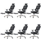 Modern Ergonomic Office Chair Adjustable Seat Height Desk Chair with Wheels Black 6 Piece Set With Footrest Clearhalo 'furn' 'furn_office_chair' 'Furniture' 'Office Chairs' 'Office Furniture' 'office_chair' 7383975