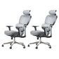 Modern Ergonomic Office Chair Adjustable Seat Height Desk Chair with Wheels Light Gray 2 Piece Set Without Footrest Clearhalo 'furn' 'furn_office_chair' 'Furniture' 'Office Chairs' 'Office Furniture' 'office_chair' 7383978