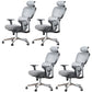 Modern Ergonomic Office Chair Adjustable Seat Height Desk Chair with Wheels Light Gray 4 Piece Set Without Footrest Clearhalo 'furn' 'furn_office_chair' 'Furniture' 'Office Chairs' 'Office Furniture' 'office_chair' 7383979