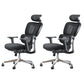 Modern Ergonomic Office Chair Adjustable Seat Height Desk Chair with Wheels Black 2 Piece Set Without Footrest Clearhalo 'furn' 'furn_office_chair' 'Furniture' 'Office Chairs' 'Office Furniture' 'office_chair' 7383983
