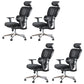 Modern Ergonomic Office Chair Adjustable Seat Height Desk Chair with Wheels Black 4 Piece Set Without Footrest Clearhalo 'furn' 'furn_office_chair' 'Furniture' 'Office Chairs' 'Office Furniture' 'office_chair' 7383984