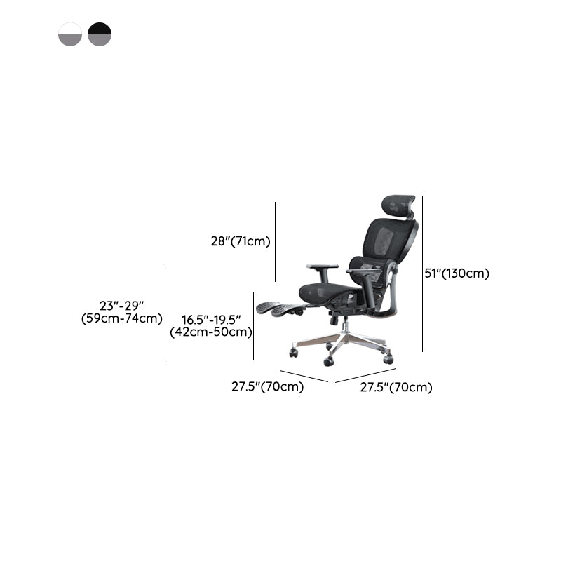 Modern Ergonomic Office Chair Adjustable Seat Height Desk Chair with Wheels Clearhalo 'furn' 'furn_office_chair' 'Furniture' 'Office Chairs' 'Office Furniture' 'office_chair' 7383988