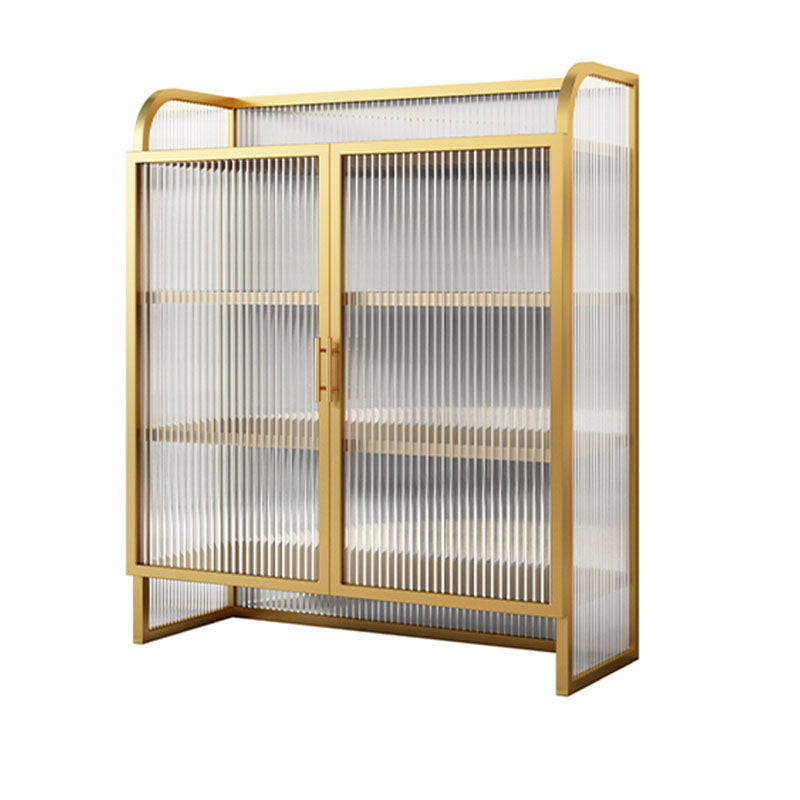 Tavolo a buffet in metallo a porte di vetro contemporanea per sala da pranzo