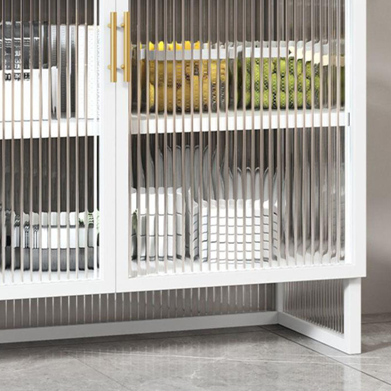 Tavolo a buffet in metallo a porte di vetro contemporanea per sala da pranzo