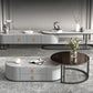 Oval Tropical Coffee Table Slate Storage 2 Nesting Coffee Table Set Clearhalo 'Coffee & Accent Tables' 'Coffee Tables' 'coffee_tables' 'furn' 'furn_coffee_tables' 'Furniture' 'Living Room Furniture' 7384096