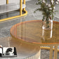 Oval Tropical Coffee Table Slate Storage 2 Nesting Coffee Table Set Clearhalo 'Coffee & Accent Tables' 'Coffee Tables' 'coffee_tables' 'furn' 'furn_coffee_tables' 'Furniture' 'Living Room Furniture' 7384108