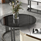 Oval Tropical Coffee Table Slate Storage 2 Nesting Coffee Table Set Clearhalo 'Coffee & Accent Tables' 'Coffee Tables' 'coffee_tables' 'furn' 'furn_coffee_tables' 'Furniture' 'Living Room Furniture' 7384109