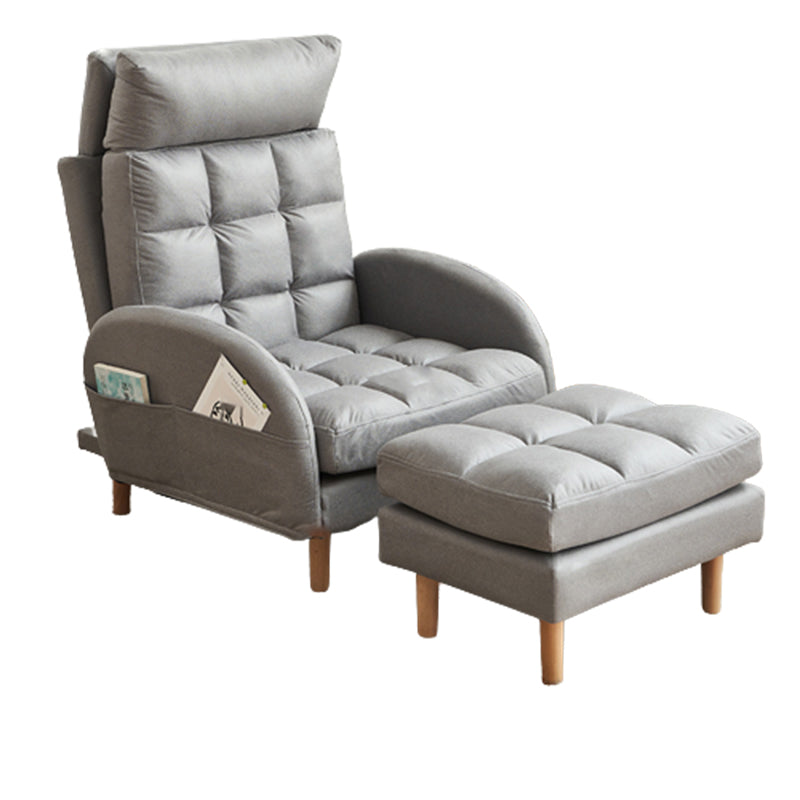 Sedia reclinabile manuale in legno Nordic da 28,7 "reclinabile con poggiapiedi e conservazione