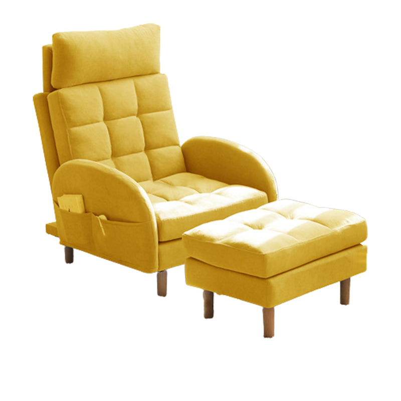 Sedia reclinabile manuale in legno Nordic da 28,7 "reclinabile con poggiapiedi e conservazione