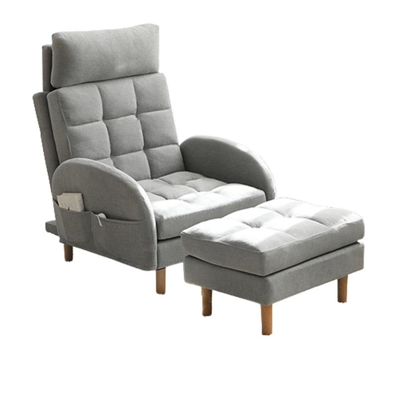 Sedia reclinabile manuale in legno Nordic da 28,7 "reclinabile con poggiapiedi e conservazione