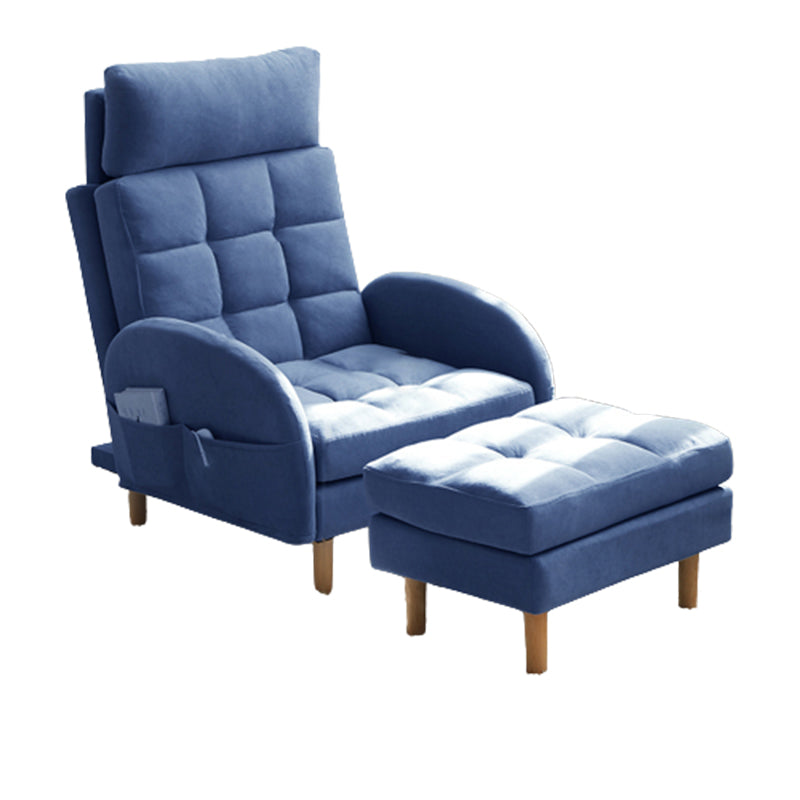 Sedia reclinabile manuale in legno Nordic da 28,7 "reclinabile con poggiapiedi e conservazione