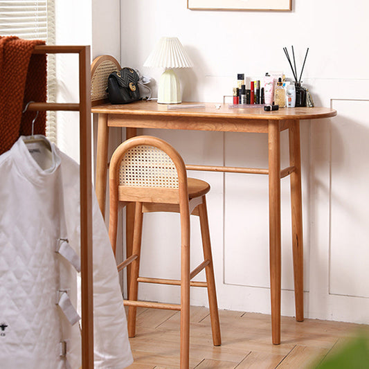 Mesa de comedor de barra de madera maciza moderna mesa de barra de elipse para cocina