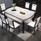 Ensemble de Table à manger pliable avec plateau en pierre, pour la maison, ensemble de Dinette moderne, 1/7 pièces