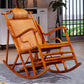 Mid Century Modern Indoor Rocking Chair Wooden Rattan Rocking Chair Non-Upholstered Light Brown Clearhalo 'Chairs & Seating' 'furn' 'furn_rocking_chairs' 'Furniture' 'Living Room Furniture' 'Rocking Chairs' 'rocking_chairs' 7385190