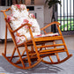 Mid Century Modern Indoor Rocking Chair Wooden Rattan Rocking Chair Upholstered Light Brown Clearhalo 'Chairs & Seating' 'furn' 'furn_rocking_chairs' 'Furniture' 'Living Room Furniture' 'Rocking Chairs' 'rocking_chairs' 7385191