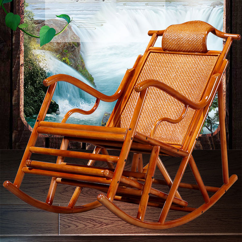 Mid Century Modern Indoor Rocking Chair Wooden Rattan Rocking Chair Clearhalo 'Chairs & Seating' 'furn' 'furn_rocking_chairs' 'Furniture' 'Living Room Furniture' 'Rocking Chairs' 'rocking_chairs' 7385194