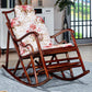 Mid Century Modern Indoor Rocking Chair Wooden Rattan Rocking Chair Upholstered Walnut Clearhalo 'Chairs & Seating' 'furn' 'furn_rocking_chairs' 'Furniture' 'Living Room Furniture' 'Rocking Chairs' 'rocking_chairs' 7385195