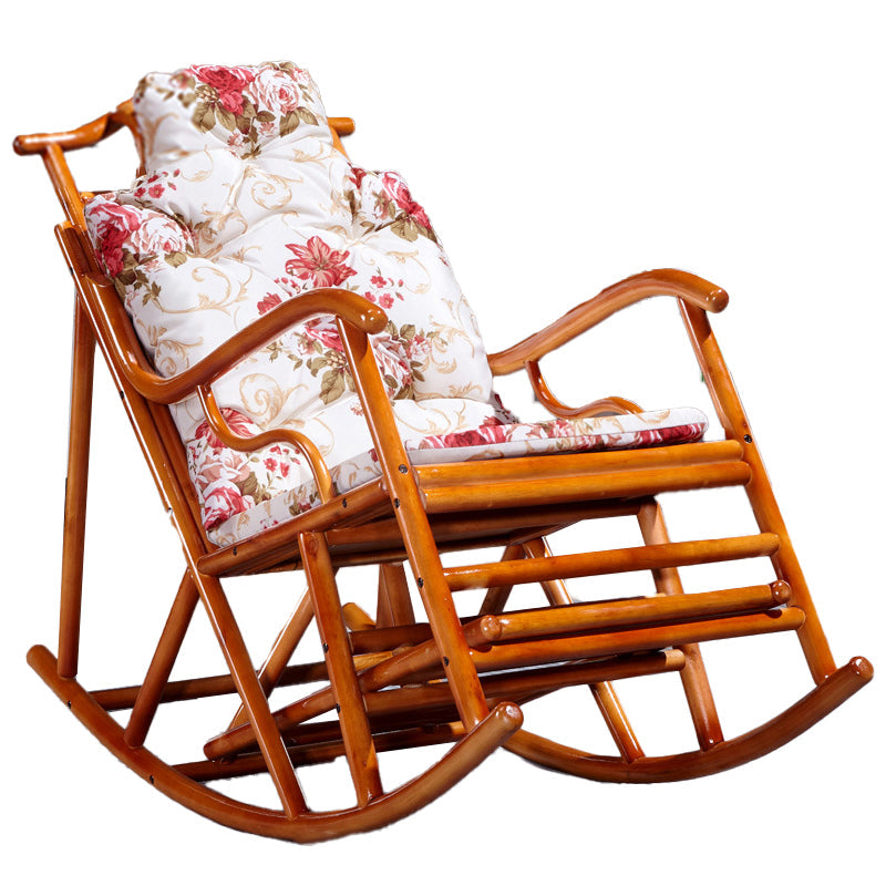 Mid Century Modern Indoor Rocking Chair Wooden Rattan Rocking Chair Clearhalo 'Chairs & Seating' 'furn' 'furn_rocking_chairs' 'Furniture' 'Living Room Furniture' 'Rocking Chairs' 'rocking_chairs' 7385201