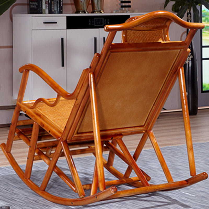 Mid Century Modern Indoor Rocking Chair Wooden Rattan Rocking Chair Clearhalo 'Chairs & Seating' 'furn' 'furn_rocking_chairs' 'Furniture' 'Living Room Furniture' 'Rocking Chairs' 'rocking_chairs' 7385202
