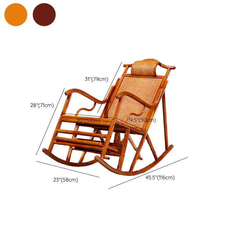 Mid Century Modern Indoor Rocking Chair Wooden Rattan Rocking Chair Clearhalo 'Chairs & Seating' 'furn' 'furn_rocking_chairs' 'Furniture' 'Living Room Furniture' 'Rocking Chairs' 'rocking_chairs' 7385204