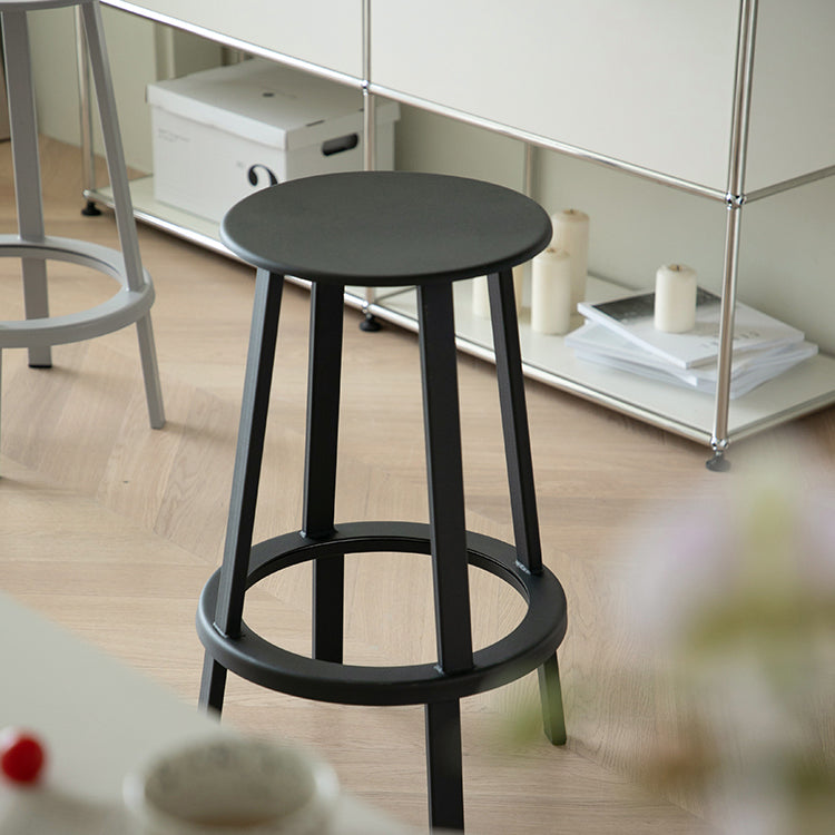 Contemporary Metal Legs Bar Stools Indoor Backless Bar Stool Clearhalo 'Bar Furniture' 'Bar Stools' 'bar_stools' 'furn' 'furn_bar_stools' 'Furniture' 'Kitchen & Dining Furniture' 7385399