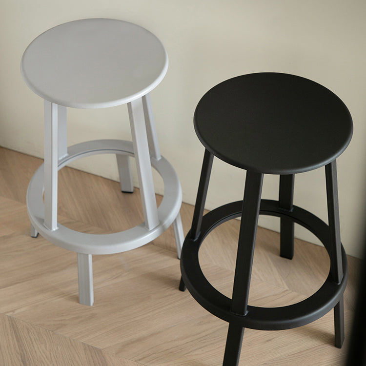 Contemporary Metal Legs Bar Stools Indoor Backless Bar Stool Clearhalo 'Bar Furniture' 'Bar Stools' 'bar_stools' 'furn' 'furn_bar_stools' 'Furniture' 'Kitchen & Dining Furniture' 7385401