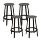 Contemporary Metal Legs Bar Stools Indoor Backless Bar Stool Black 4 Piece Set Counter Stool(26"H) Clearhalo 'Bar Furniture' 'Bar Stools' 'bar_stools' 'furn' 'furn_bar_stools' 'Furniture' 'Kitchen & Dining Furniture' 7385415