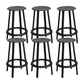 Contemporary Metal Legs Bar Stools Indoor Backless Bar Stool Black 6 Piece Set Counter Stool(26"H) Clearhalo 'Bar Furniture' 'Bar Stools' 'bar_stools' 'furn' 'furn_bar_stools' 'Furniture' 'Kitchen & Dining Furniture' 7385416