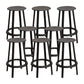 Contemporary Metal Legs Bar Stools Indoor Backless Bar Stool Black 8 Piece Set Counter Stool(26"H) Clearhalo 'Bar Furniture' 'Bar Stools' 'bar_stools' 'furn' 'furn_bar_stools' 'Furniture' 'Kitchen & Dining Furniture' 7385417