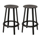 Contemporary Metal Legs Bar Stools Indoor Backless Bar Stool Black 2 Piece Set Bar Stool(30"H) Clearhalo 'Bar Furniture' 'Bar Stools' 'bar_stools' 'furn' 'furn_bar_stools' 'Furniture' 'Kitchen & Dining Furniture' 7385419