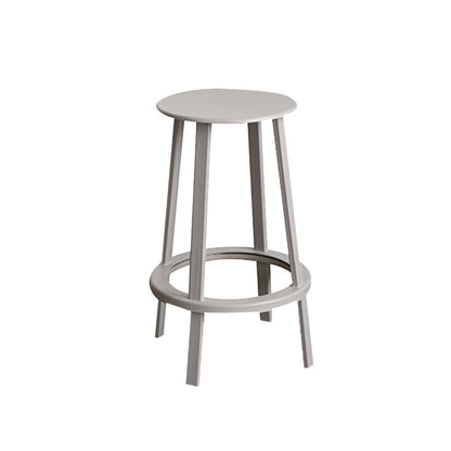 Contemporary Metal Legs Bar Stools Indoor Backless Bar Stool Grey 1 Piece Counter Stool(26"H) Clearhalo 'Bar Furniture' 'Bar Stools' 'bar_stools' 'furn' 'furn_bar_stools' 'Furniture' 'Kitchen & Dining Furniture' 7385423