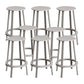 Contemporary Metal Legs Bar Stools Indoor Backless Bar Stool Grey 8 Piece Set Counter Stool(26"H) Clearhalo 'Bar Furniture' 'Bar Stools' 'bar_stools' 'furn' 'furn_bar_stools' 'Furniture' 'Kitchen & Dining Furniture' 7385427
