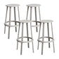 Contemporary Metal Legs Bar Stools Indoor Backless Bar Stool Grey 4 Piece Set Bar Stool(30"H) Clearhalo 'Bar Furniture' 'Bar Stools' 'bar_stools' 'furn' 'furn_bar_stools' 'Furniture' 'Kitchen & Dining Furniture' 7385430