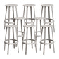 Contemporary Metal Legs Bar Stools Indoor Backless Bar Stool Grey 8 Piece Set Bar Stool(30"H) Clearhalo 'Bar Furniture' 'Bar Stools' 'bar_stools' 'furn' 'furn_bar_stools' 'Furniture' 'Kitchen & Dining Furniture' 7385432