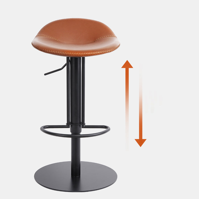 Indoor Metal Legs Bar Stool Saddle Seat Bar Stool with Swivel