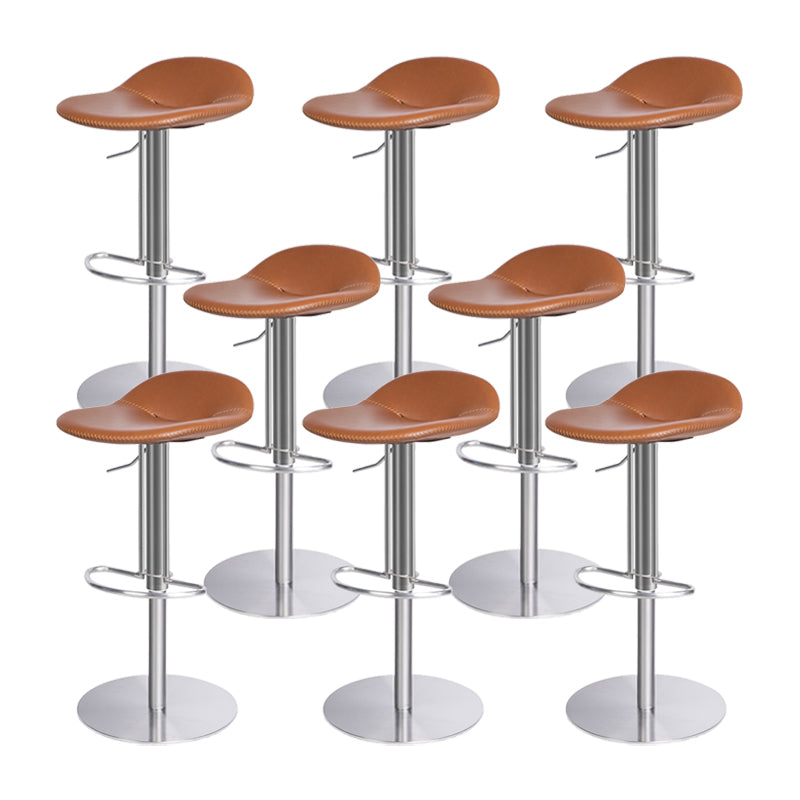 Indoor Metal Legs Bar Stool Saddle Seat Bar Stool with Swivel