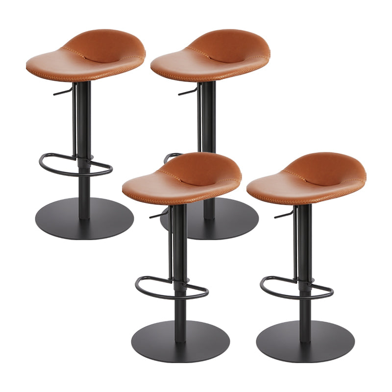 Indoor Metal Legs Bar Stool Saddle Seat Bar Stool with Swivel