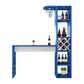 Manufactured Wood Bar Table with Storage Matte Finish Bistro Table for Small Places Blue Without Chairs Clearhalo 'Bar Furniture' 'Bar Tables' 'bar_tables' 'furn' 'furn_bar_tables' 'Furniture' 'Kitchen & Dining Furniture' 7385527