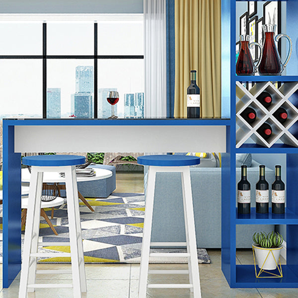 Manufactured Wood Bar Table with Storage Matte Finish Bistro Table for Small Places Clearhalo 'Bar Furniture' 'Bar Tables' 'bar_tables' 'furn' 'furn_bar_tables' 'Furniture' 'Kitchen & Dining Furniture' 7385535