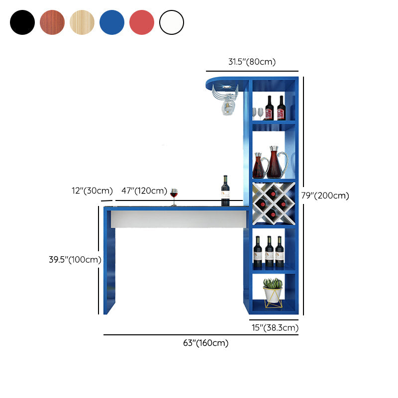 Manufactured Wood Bar Table with Storage Matte Finish Bistro Table for Small Places Clearhalo 'Bar Furniture' 'Bar Tables' 'bar_tables' 'furn' 'furn_bar_tables' 'Furniture' 'Kitchen & Dining Furniture' 7385541