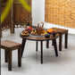 Contemporary Coffee Table Wooden 4 Legs Coffee Cocktail Table for Living Room Clearhalo 'Coffee & Accent Tables' 'Coffee Tables' 'coffee_tables' 'furn' 'furn_coffee_tables' 'Furniture' 'Living Room Furniture' 7385891