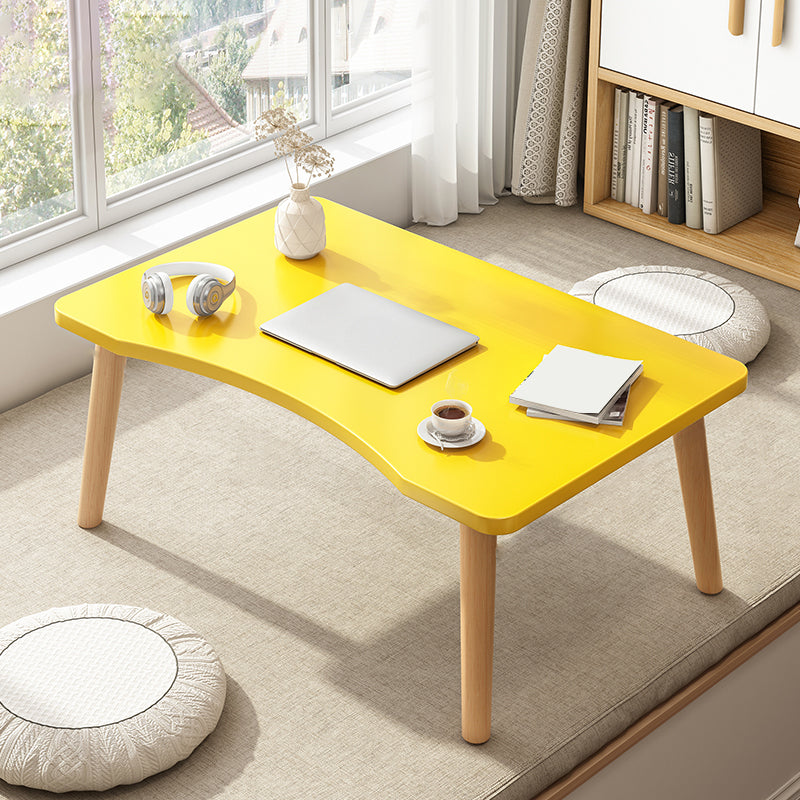 Wood Rectangle Coffee Table 4 Legs Coffee Table with Storage 28"L x 16"W x 12"H Yellow Clearhalo 'Coffee & Accent Tables' 'Coffee Tables' 'coffee_tables' 'furn' 'furn_coffee_tables' 'Furniture' 'Living Room Furniture' 7385907