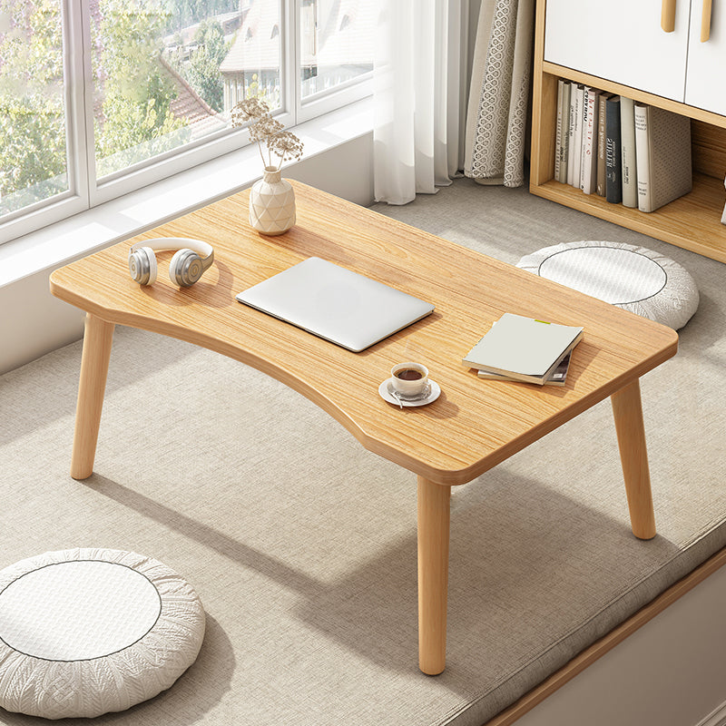 Wood Rectangle Coffee Table 4 Legs Coffee Table with Storage 28"L x 16"W x 12"H Natural Clearhalo 'Coffee & Accent Tables' 'Coffee Tables' 'coffee_tables' 'furn' 'furn_coffee_tables' 'Furniture' 'Living Room Furniture' 7385909