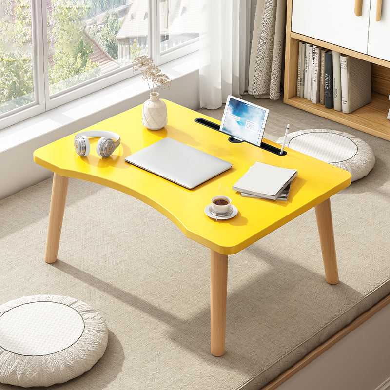 Wood Rectangle Coffee Table 4 Legs Coffee Table with Storage 24"L x 16"W x 12"H Yellow Black Clearhalo 'Coffee & Accent Tables' 'Coffee Tables' 'coffee_tables' 'furn' 'furn_coffee_tables' 'Furniture' 'Living Room Furniture' 7385914