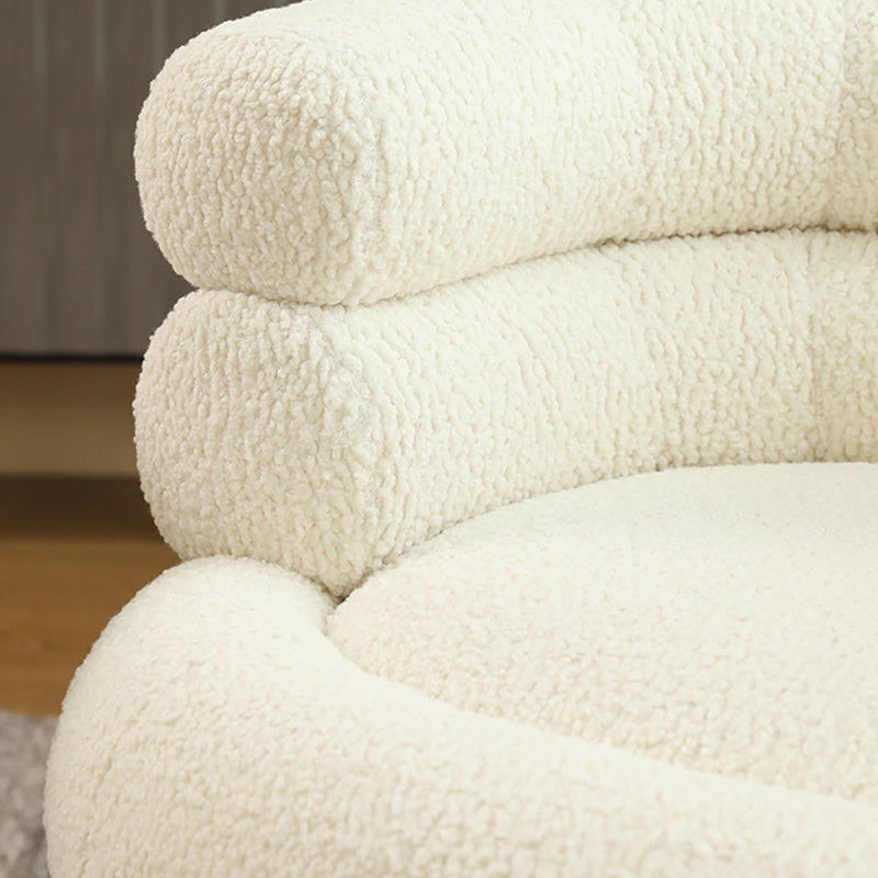 White Barrel Chair Arms Included Lounge Chair for Living Room Clearhalo 'Accent Chairs' 'accent_chairs' 'Chairs & Seating' 'furn' 'furn_accent_chairs' 'Furniture' 'Living Room Furniture' 7385928