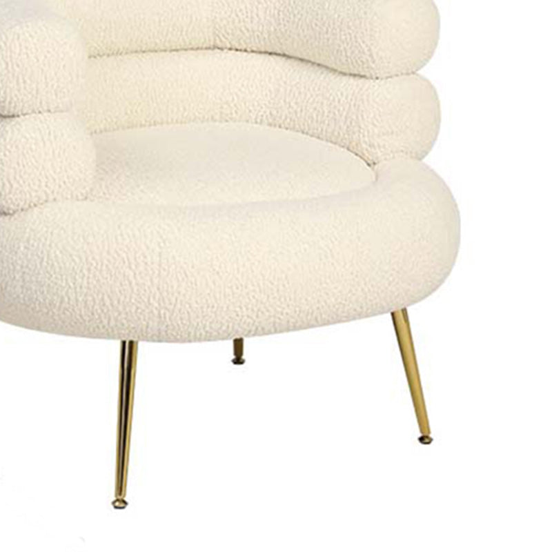 White Barrel Chair Arms Included Lounge Chair for Living Room Clearhalo 'Accent Chairs' 'accent_chairs' 'Chairs & Seating' 'furn' 'furn_accent_chairs' 'Furniture' 'Living Room Furniture' 7385931