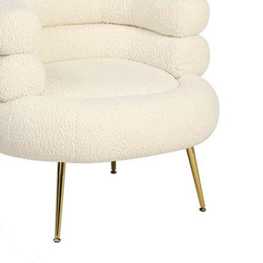 White Barrel Chair Arms Included Lounge Chair for Living Room Clearhalo 'Accent Chairs' 'accent_chairs' 'Chairs & Seating' 'furn' 'furn_accent_chairs' 'Furniture' 'Living Room Furniture' 7385931